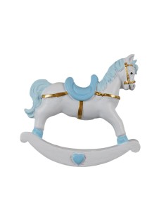 Gastgeschenk zur Taufe: Magnet kleines Pferd, hellblau – h.5 cm