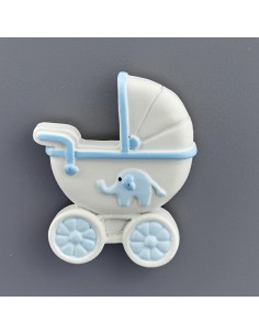 Bomboniera magnete elefantino, celeste – 4 × 1,5 × 4 cm