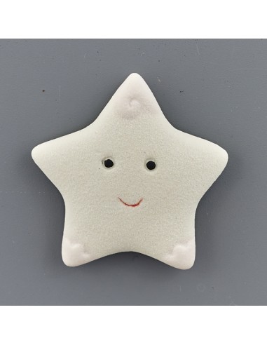 Gastgeschenk zur Taufe: Magnet Stern, satinierte Oberfläche, rosa – 