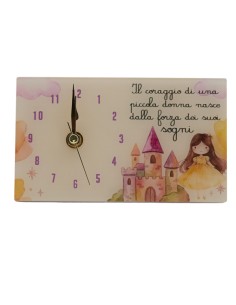 Bomboniera orologio principessa Luce, rettangolare – 17 × 10 cm