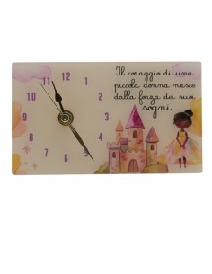 Bomboniera orologio principessa Maya, rettangolare – 17 × 10 cm