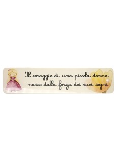 Souvenir de baptême : marque-page princesse Bea – 17 × 4 cm