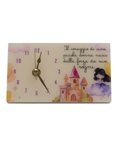 Bomboniera orologio principessa Mimì, rettangolare – 17 × 10 cm