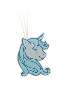 Souvenir de baptême : diffuseur de parfum licorne, bleu ciel – 10 × 