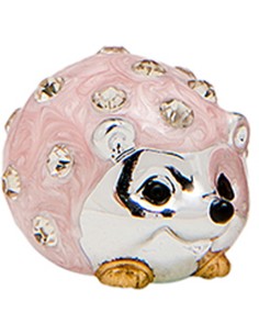 Gastgeschenk zur Taufe: Igel, rosa – 2,5 × 1,5 cm