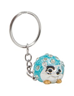 Gastgeschenk zur Taufe: Schlüsselanhänger Igel, hellblau – 2,5 × 1,5