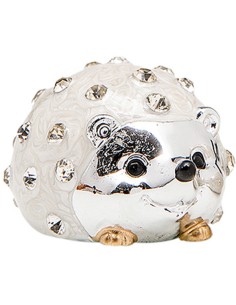 Souvenir de baptême : hérisson, blanc, grand format – 4,5 × 4 cm