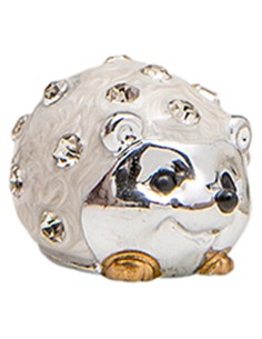 Souvenir de baptême : hérisson, blanc – 2,5 × 1,5 cm