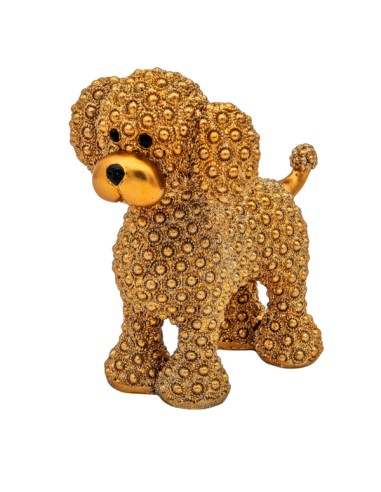 Christening favour: little dog, gold-tone details, large size – 14 ×