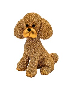 Christening favour: little dog, gold-tone details, large size – 14,4