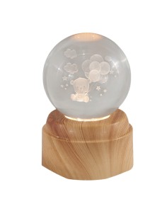 Christening favour: lamp teddy bear, with rotating base, large size 