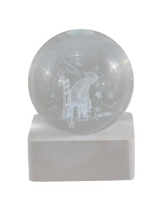 Christening favour: lamp little prince, with white base, square, lar