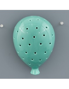 Christening favour: balloon, LED, wall-mounted, turquoise, medium si
