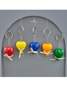 Bomboniera portachiavi palloncino, a cuore – H.4,5 cm