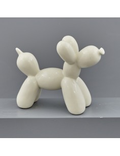 Christening favour: little dog, white, medium size – 19 × 7,3 × 14,5