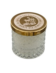 Bomboniera candela Comunione e Cresima, Diamond, dettagli dorati, fo