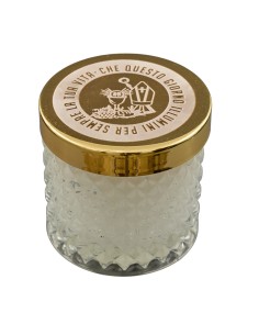 Bomboniera candela Comunione e Cresima, Diamond, dettagli dorati, fo