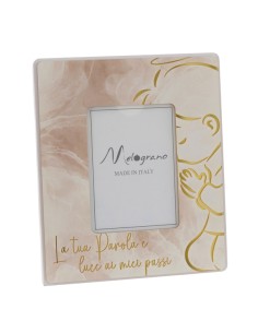Celebration favour: photo frame boy at First Communion, gold-tone de