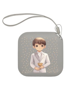 Bomboniera power bank bambino alla Prima Comunione – 8 × 8 × 2,5 cm
