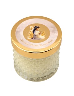Gastgeschenk: Kerze Mädchen zur Erstkommunion, Diamond, goldfarbene 
