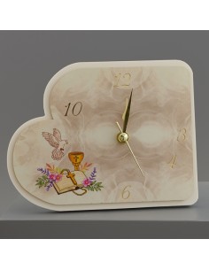 Gastgeschenk: Uhr Kelch zur Erstkommunion – H.17 × 13 cm