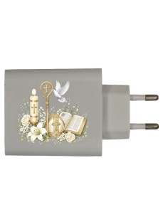 Gastgeschenk: Mehrfachsteckdose Firmung – 8 × 5,5 × 3 cm