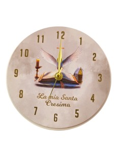 Gastgeschenk: Uhr Firmung, rund, goldfarbene Details – D.15 cm