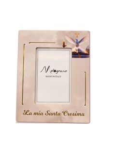 Celebration favour: photo frame Confirmation, gold-tone details, med