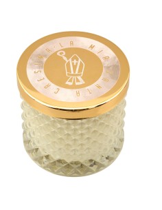 Gastgeschenk: Kerze Firmung, Diamond, goldfarbene Details, mittlere 