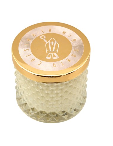 Gastgeschenk: Kerze Firmung, Diamond, goldfarbene Details, mittlere 