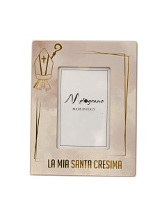 Celebration favour: photo frame Confirmation, gold-tone details, med