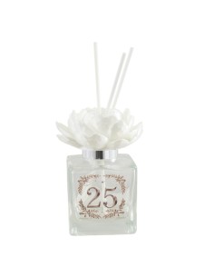 Gastgeschenk: Duftspender 25. Hochzeitstag, 100 ml – H.10 × 7 × 7 cm