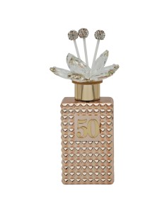 Celebration favour: scent diffuser 50th wedding anniversary, pink, g