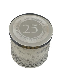 Celebration favour: candle 25th wedding anniversary, Diamond, silver