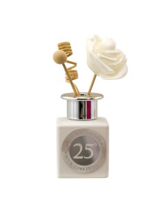 Celebration favour: scent diffuser 25th wedding anniversary, silver-