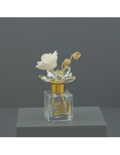 Celebration favour: scent diffuser 50th wedding anniversary, gold-to
