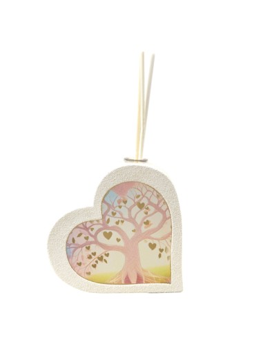 Celebration favour: scent diffuser tree of life, LED, heart-shaped, 