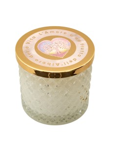 Celebration favour: candle tree of life, Diamond, gold-tone details,