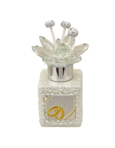 Celebration favour: scent diffuser wedding rings, 100 ml – 10 cm