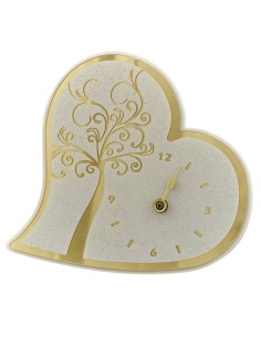 Bomboniera orologio albero della vita, a cuore, dettagli dorati – 20