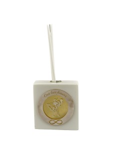 Celebration favour: scent diffuser newlywed couple, gold-tone detail