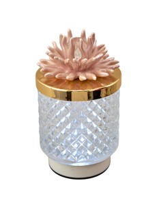 Gastgeschenk: Lampe Diamond mit dekorativer Koralle, puderrosa