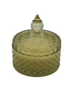 Bomboniera candela Prisma Diamond, verde, media bassa – 8,5 × H 10