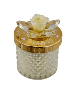 Kerze als Gastgeschenk: Diamond mit stabilisierter Rose in