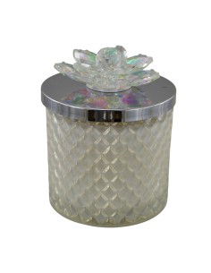 Bomboniera candela Diamond Iris, argento, grande alta – H 15 × 11 ×