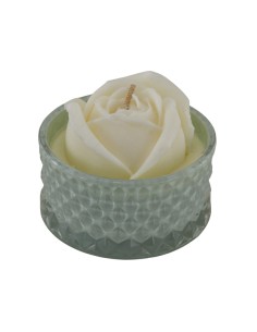 Bougie souvenir : rose Diamond, bleu grisé, grand format bas – Ø