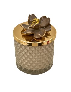 Bougie souvenir : Diamond Capodimonte Punto Oro, taupe, doré, grand