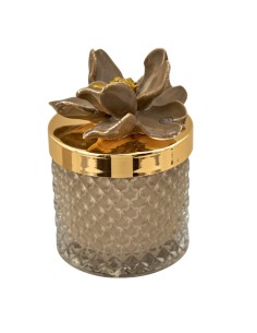 Kerze als Gastgeschenk: Diamond Capodimonte Punto Oro, taupe