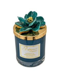 Bougie souvenir : lisse Capodimonte Punto Oro, vert, doré, format
