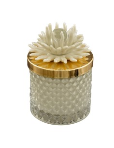 Bomboniera candela Diamond con corallo decorativo, visone, media